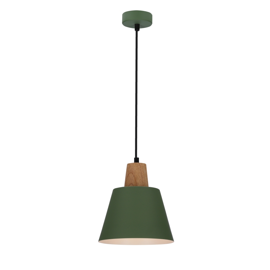 Żyrandol na lince FARO 1xE27/40W/230V zielony/buk