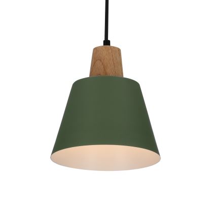 Żyrandol na lince FARO 1xE27/40W/230V zielony/buk
