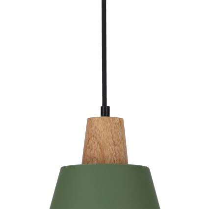 Żyrandol na lince FARO 1xE27/40W/230V zielony/buk