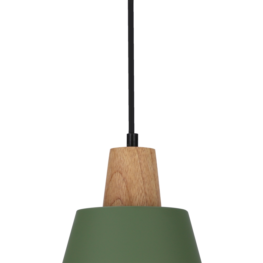Żyrandol na lince FARO 1xE27/40W/230V zielony/buk