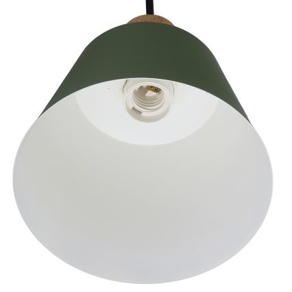 Żyrandol na lince FARO 1xE27/40W/230V zielony/buk
