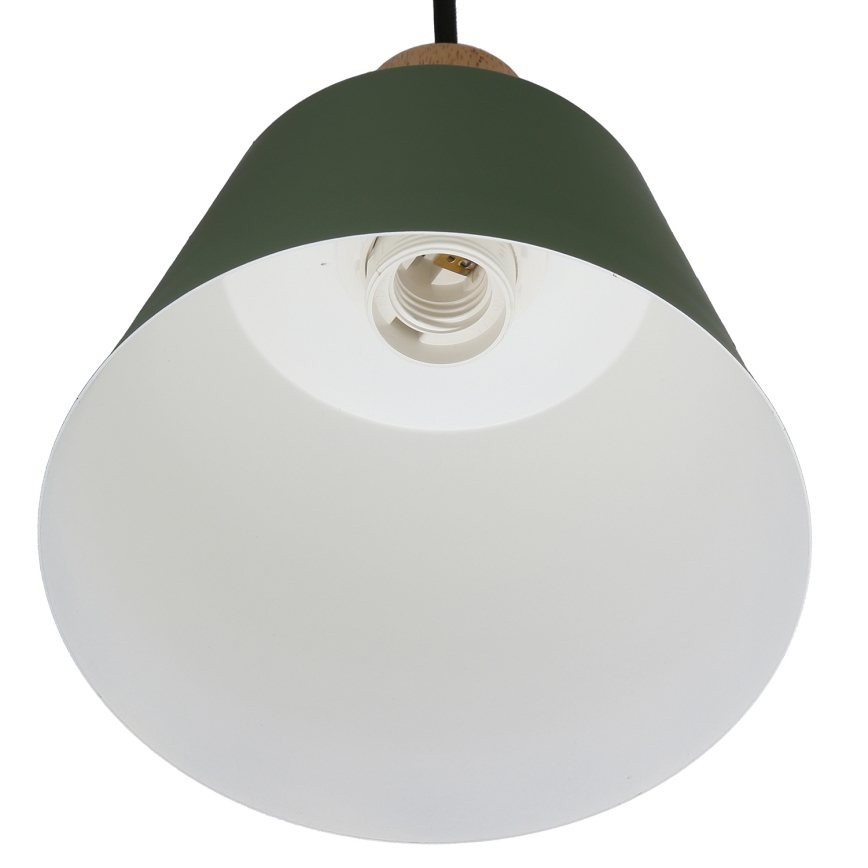 Żyrandol na lince FARO 1xE27/40W/230V zielony/buk