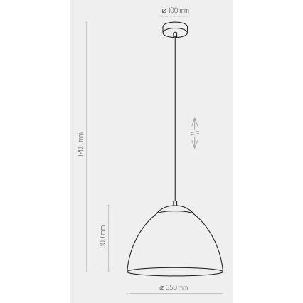 Żyrandol na lince FARO 1xE27/60W/230V bialy