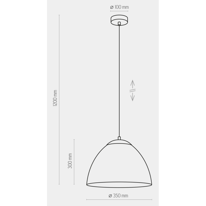 Żyrandol na lince FARO 1xE27/60W/230V szary