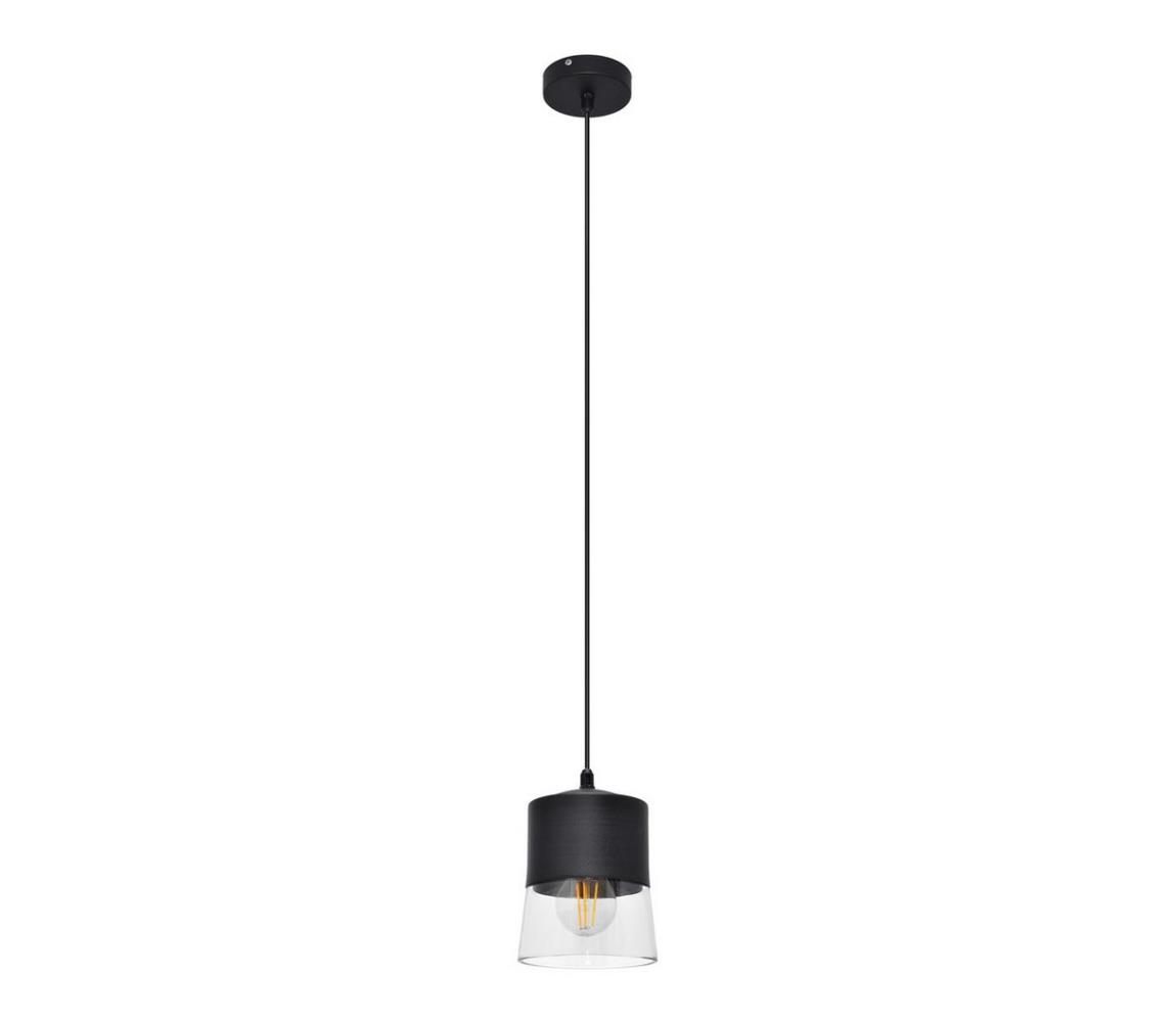 Żyrandol na lince FERGIE 1xE27/15W/230V czarny