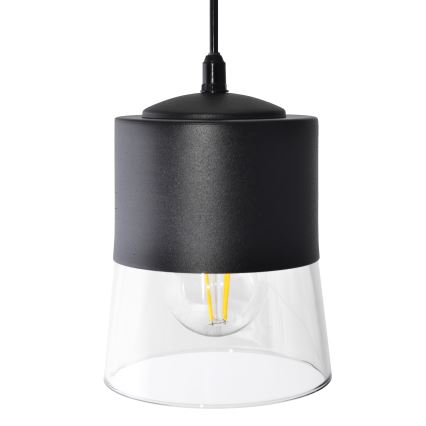 Żyrandol na lince FERGIE 1xE27/15W/230V czarny