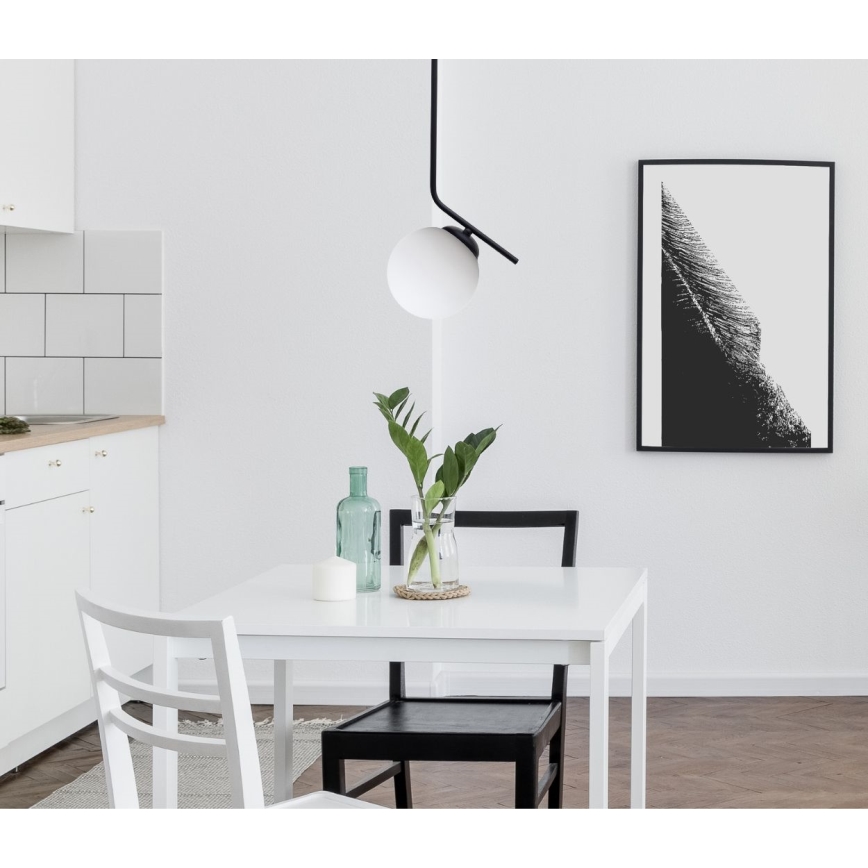 Żyrandol na lince FIRA 1xE27/60W/230V czarny