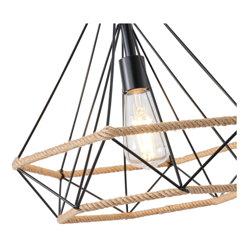 Żyrandol na lince FLARE 1xE27/15W/230V śr. 38 cm beżowy