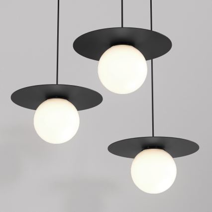 Żyrandol na lince FLAT 3xE27/15W/230V czarny