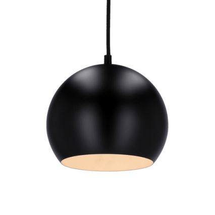 Żyrandol na lince FLEN 1xE27/40W/230V śr. 20 cm czarny