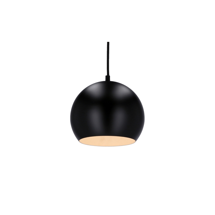 Żyrandol na lince FLEN 1xE27/40W/230V śr. 20 cm czarny