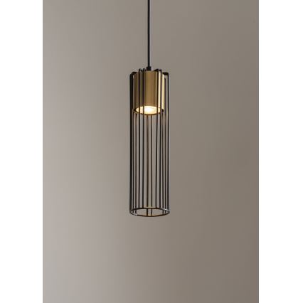 Żyrandol na lince FOBIA 1xGU10/25W/230V czarny/złoty