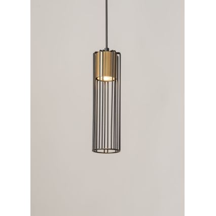 Żyrandol na lince FOBIA 1xGU10/25W/230V czarny/złoty