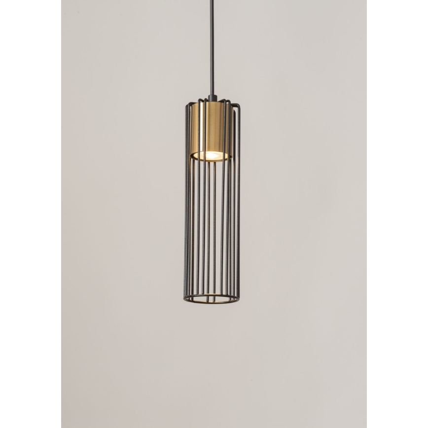 Żyrandol na lince FOBIA 1xGU10/25W/230V czarny/złoty