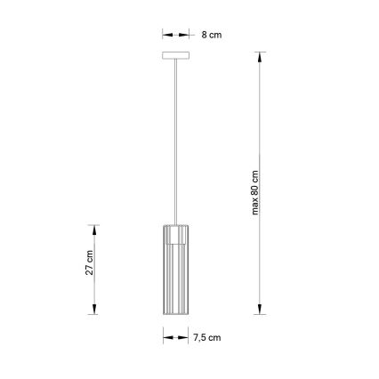 Żyrandol na lince FOBIA 1xGU10/25W/230V czarny/złoty