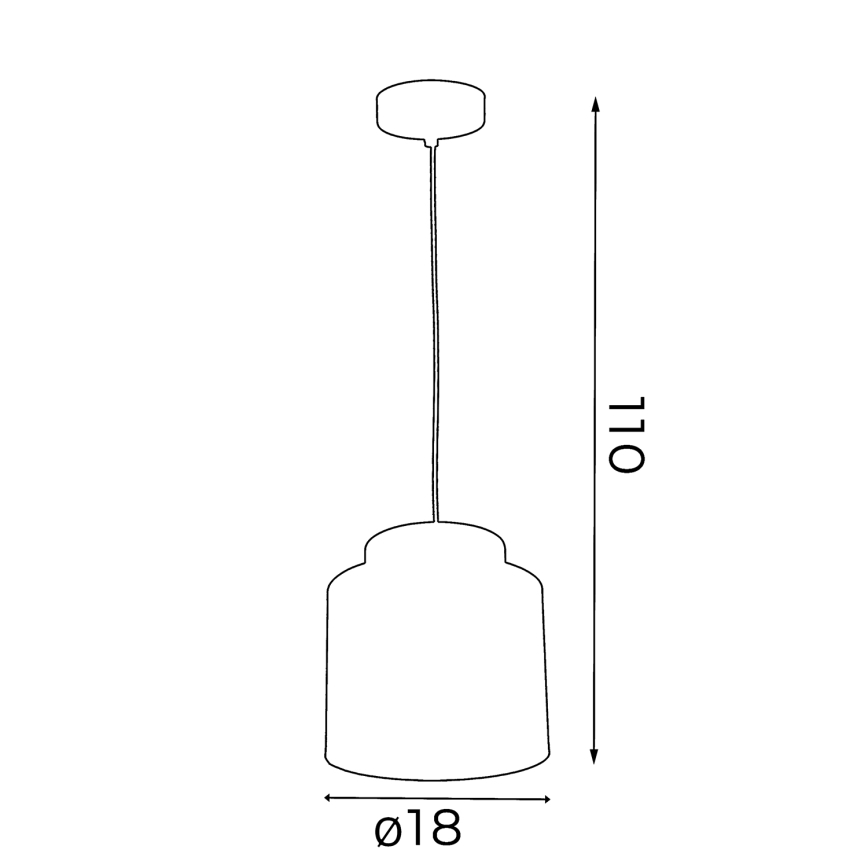 Żyrandol na lince FRODI 1xE27/60W/230V czarny