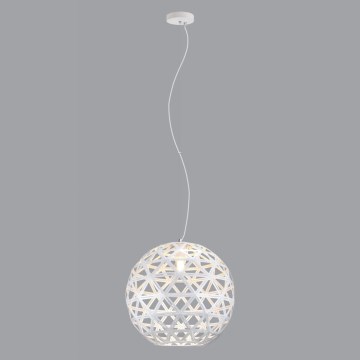 Żyrandol na lince FROZEN 1xE27/60W/230V śr. 50 cm biały