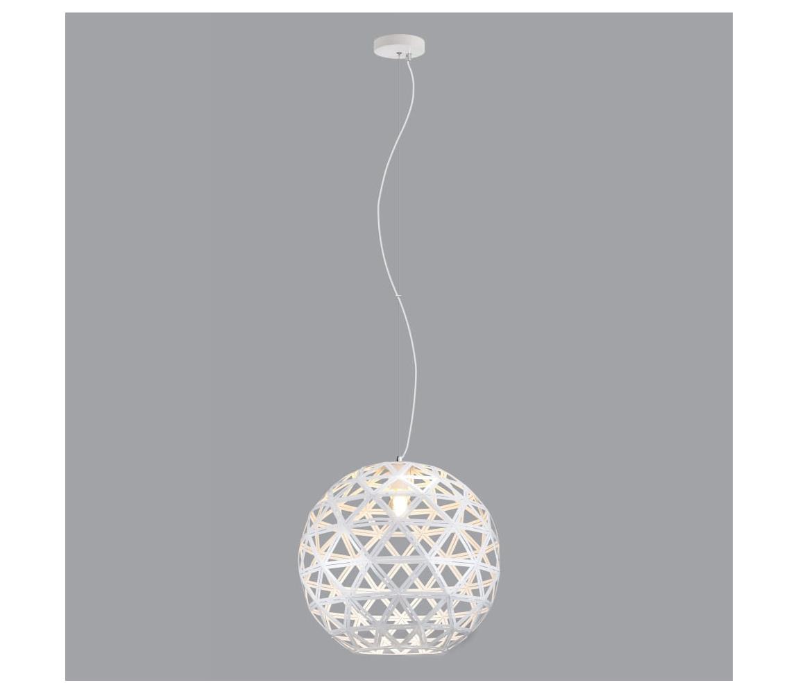 Żyrandol na lince FROZEN 1xE27/60W/230V śr. 50 cm biały