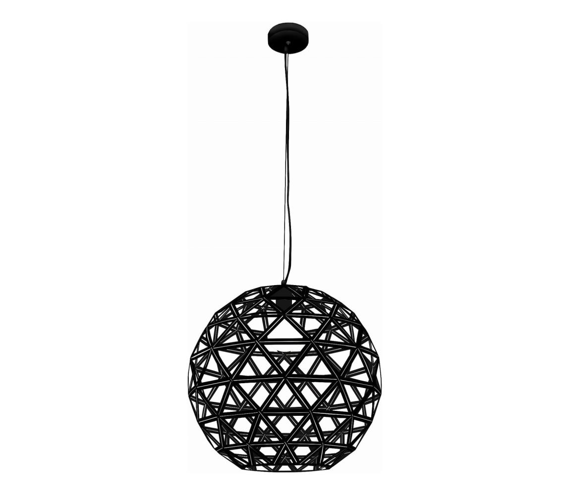 Żyrandol na lince FROZEN 1xE27/60W/230V śr. 50 cm czarny
