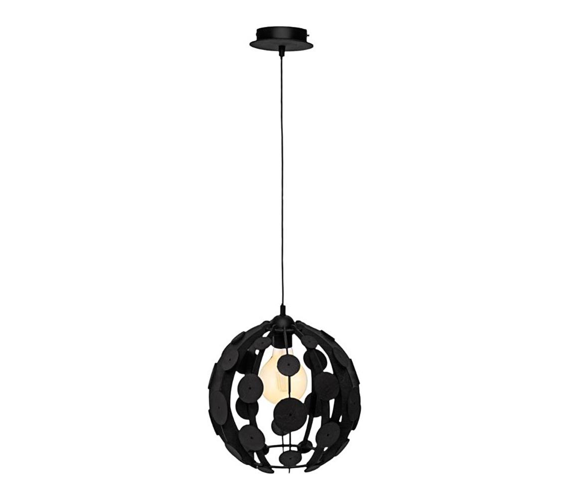 Żyrandol na lince GAIA 1xE27/60W/230V czarny/brązowy śr. 18 cm