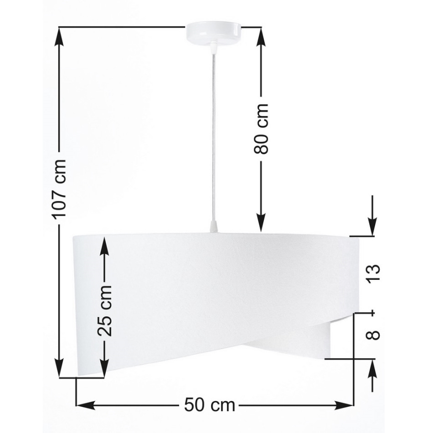 Żyrandol na lince GALAXY 1xE27/60W/230V biały/biały
