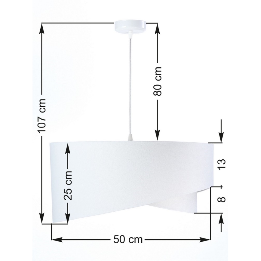 Żyrandol na lince GALAXY 1xE27/60W/230V biały/złoty
