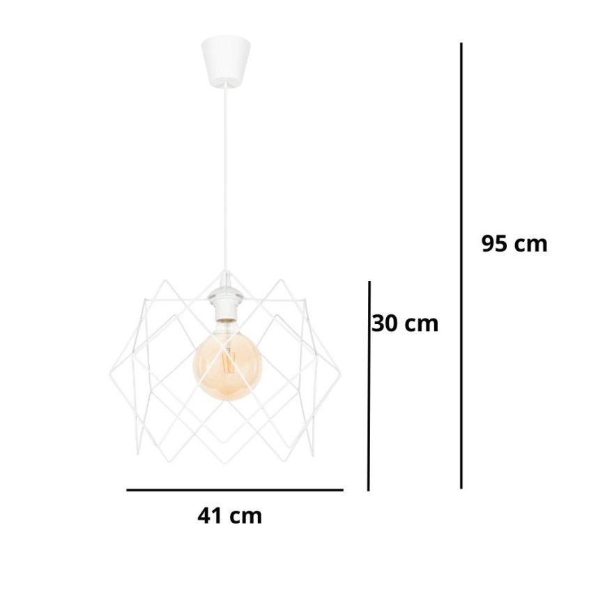 Żyrandol na lince GALL 1xE27/60W/230V białe