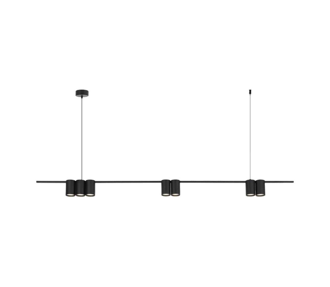Żyrandol na lince GENESIS 7xGU10/8W/230V czarny