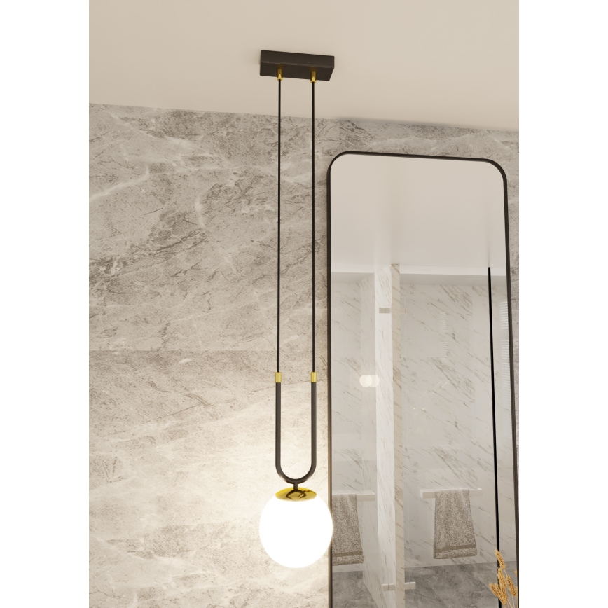 Żyrandol na lince GLAM 1xE14/10W/230V czarny