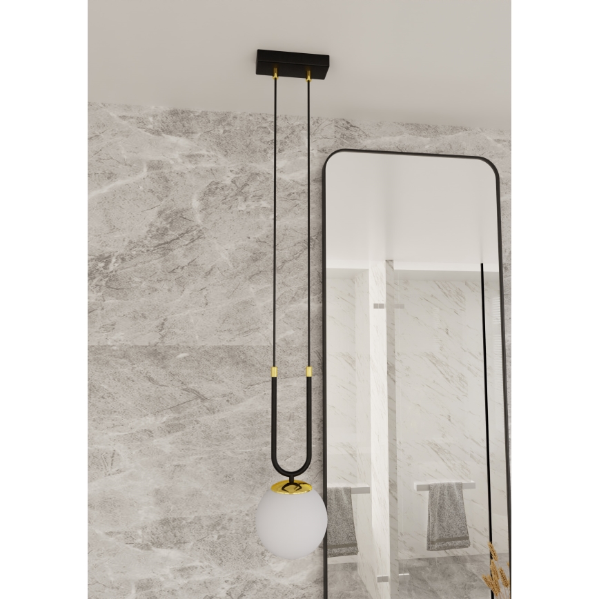 Żyrandol na lince GLAM 1xE14/10W/230V czarny