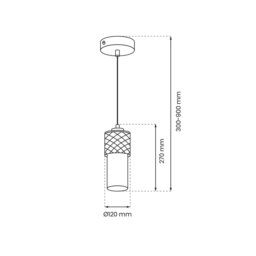Żyrandol na lince GLAM 1xE27/60W/230V