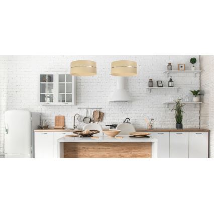 Żyrandol na lince GLAM HOME 1xE27/60W/230V śr. 40 cm beżowy