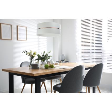 Żyrandol na lince GLAM HOME 1xE27/60W/230V śr. 40 cm biały