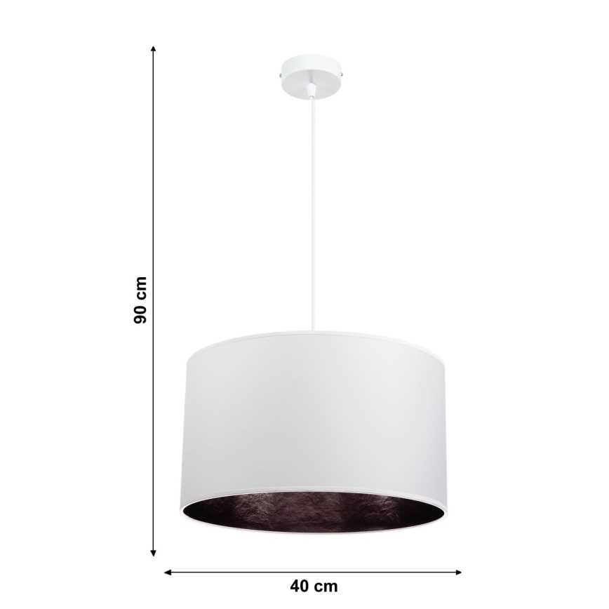 Żyrandol na lince GLEAM 1xE27/60W/230V biały/czarny