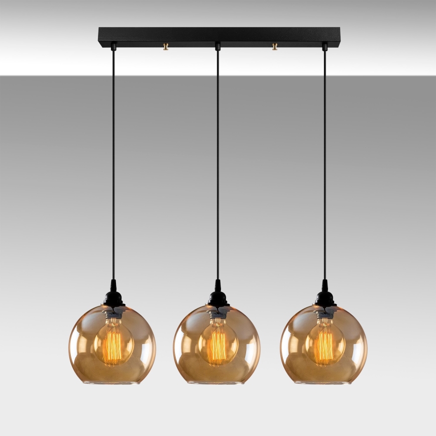 Żyrandol na lince GOLD 3xE27/40W/230V