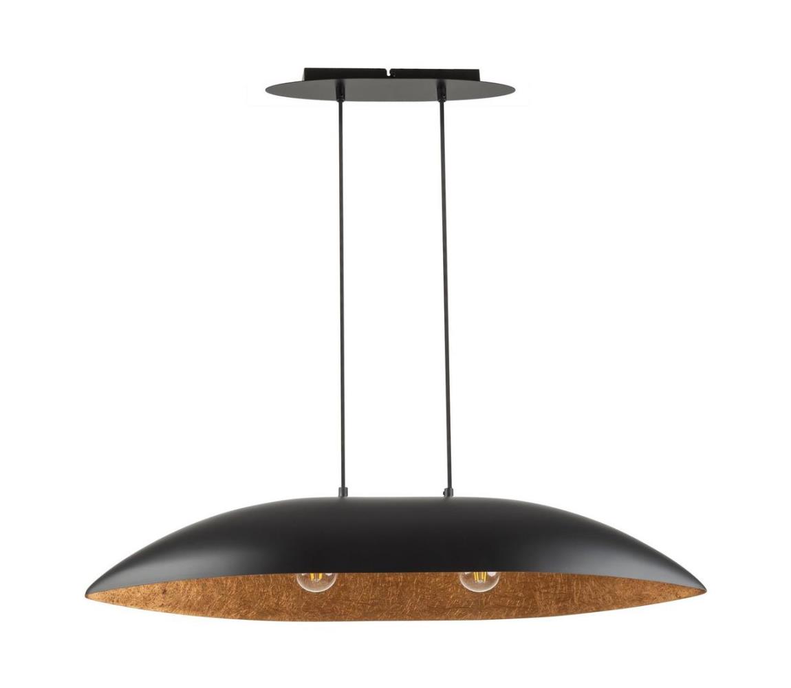 Żyrandol na lince GONDOLA 2xE27/60W/230V czarny/miedź