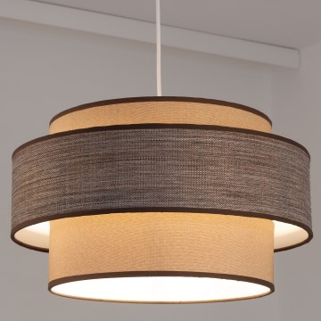 Żyrandol na lince GRACE 1xE27/60W/230V beżowy/brązowy
