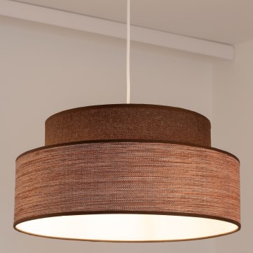 Żyrandol na lince GRACE 1xE27/60W/230V brązowy/beżowy
