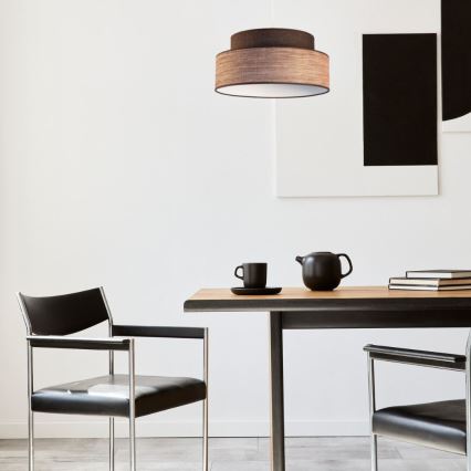 Żyrandol na lince GRACE 1xE27/60W/230V brązowy/beżowy
