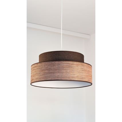 Żyrandol na lince GRACE 1xE27/60W/230V brązowy/beżowy