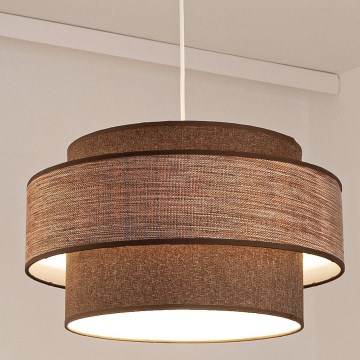 Żyrandol na lince GRACE 1xE27/60W/230V brązowy/beżowy