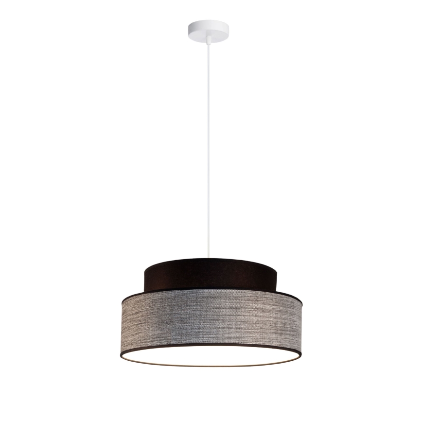 Żyrandol na lince GRACE 1xE27/60W/230V czarny/szary