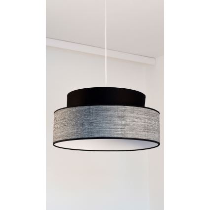 Żyrandol na lince GRACE 1xE27/60W/230V czarny/szary