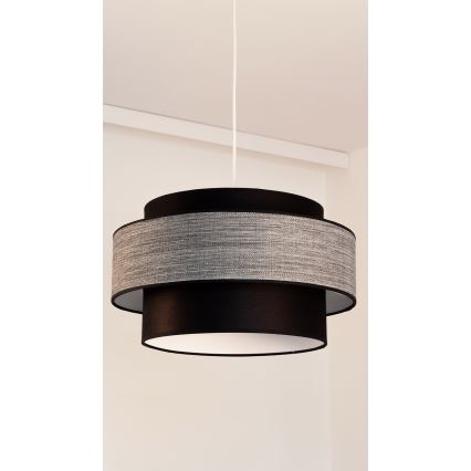 Żyrandol na lince GRACE 1xE27/60W/230V czarny/szary
