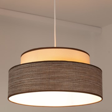Żyrandol na lince GRACE 1xE27/60W/230V kremowy/brązowy