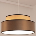 Żyrandol na lince GRACE 1xE27/60W/230V śr. 40 cm beżowy/brązowy