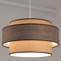 Żyrandol na lince GRACE 1xE27/60W/230V śr. 40 cm beżowy/brązowy