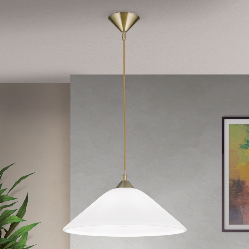 Żyrandol na lince GRADO 1xE27/60W/230V śr. 40 cm mosiądz