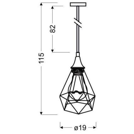 Żyrandol na lince GRAF 1xE27/60W/230V