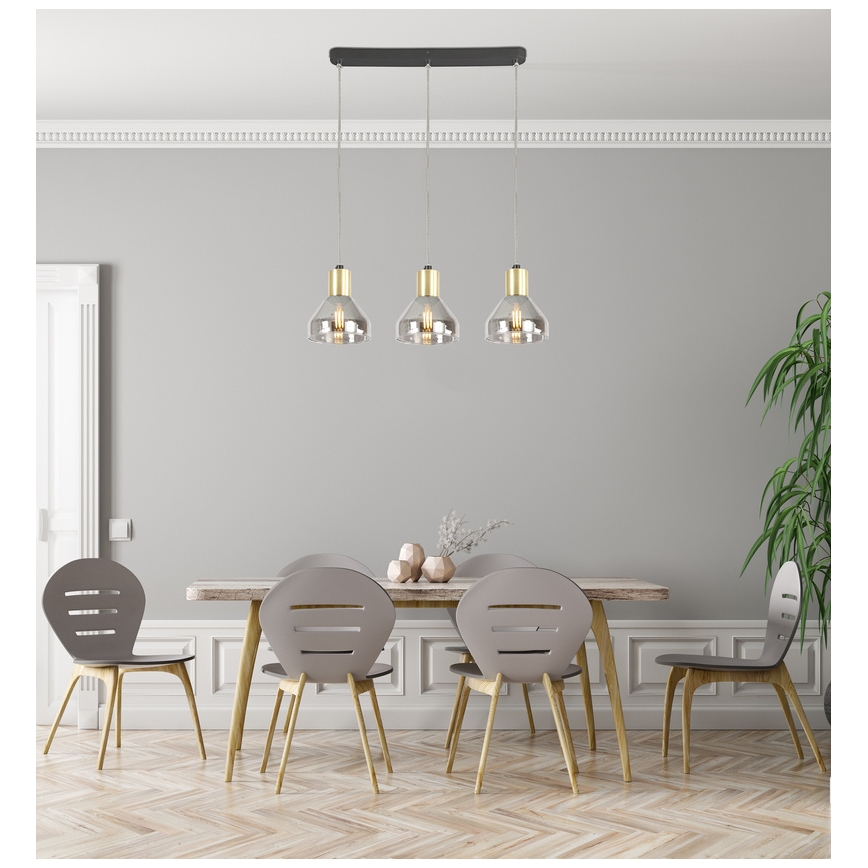 Żyrandol na lince GREGORY 3xE14/40W/230V